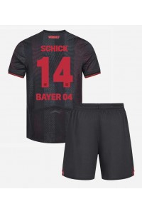 Bayer Leverkusen Patrik Schick #14 Jalkapallovaatteet Lasten Kotipeliasu 2025-26 Lyhythihainen (+ Lyhyet housut)
